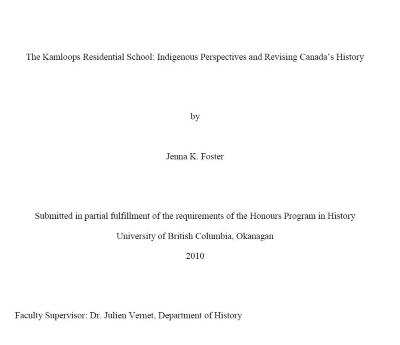 The Kamloops Residential School: Indigenous perspectives and revising Canada's history