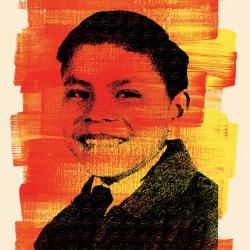 In the shadow of the red brick building