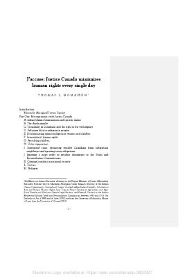 J’accuse: Justice Canada minimizes human rights every single day