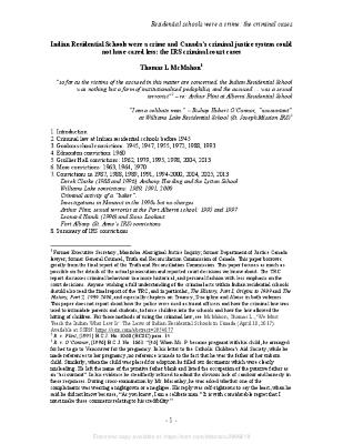 Indian Residential Schools were a crime and Canada's criminal justice system could not have cared less : the IRS criminal court cases