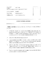 Affidavit of Pierre-L. Baribeau 