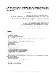 The deep history of white supremacist laws and Canada’s Indian Residential Schools : agriculture, civilization, the great chain of being and the great commission