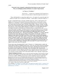 Why did it take so long for Indian Residential School claims to come to court? The excruciatingly gradual civilization of Canada's legal system