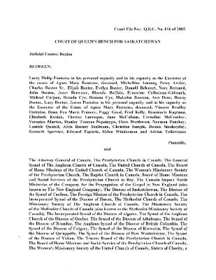 Response by Canada to Request for Directions