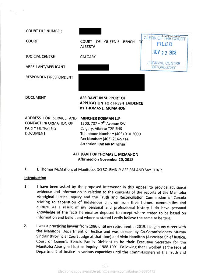 Indigenous control of child welfare: what did the Aboriginal Justice Inquiry and Truth and Reconciliation Commission say?