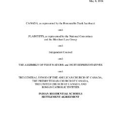 Indian Residential School Settlement Agreement