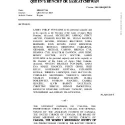 [Decision for Fontaine v Saskatchewan (Attorney General), 2015 SKQB 220]