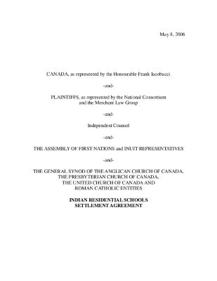 Indian Residential School Settlement Agreement