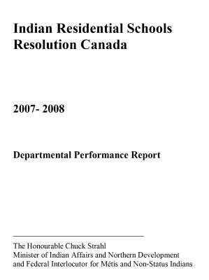 2007-2008 departmental performance report