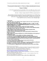 'We must teach the Indian what law is' : the laws of Indian Residential Schools in Canada