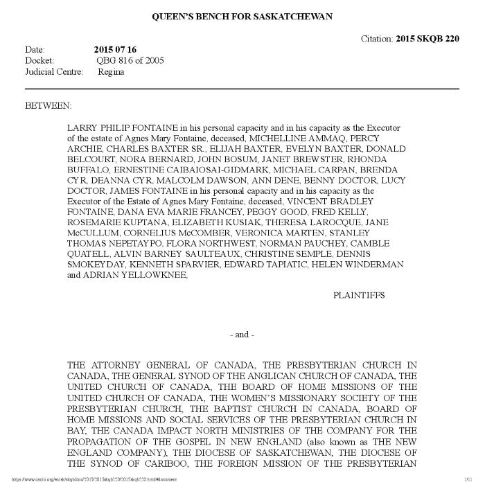 2015 Court Case Decision