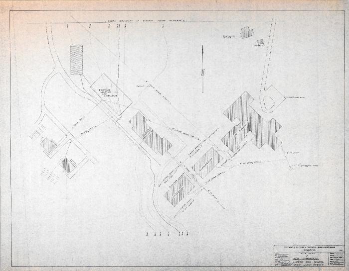 Site Plan of New Gymnasium Alberni Residential School West Coast Agency