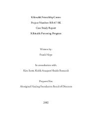 Case study report : Kikinahk Parenting Program