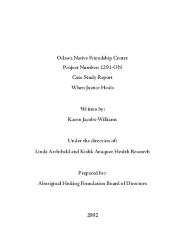 Case study report : when justice heals