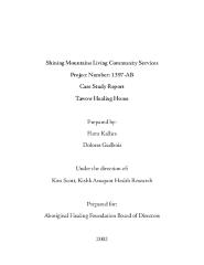 Case study report : Tawow Healing Home