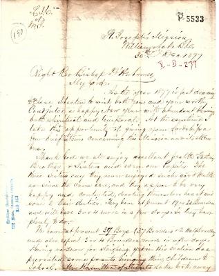 Letter to Mgr Louis D'Herbomez, o.mi. — Lettre à Mgr Louis D'Herbomez, o.mi.
