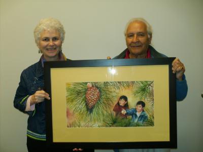Portrait of Larry holding “The Wind Cannot Read” 