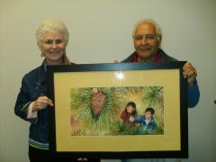 Portrait of Larry holding “The Wind Cannot Read” 