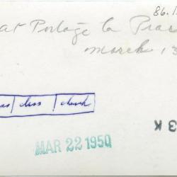 At Portage la Prairie, March 13, 1950