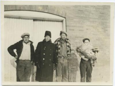 [A teacher and three students, Indian Residential School, Edmonton]