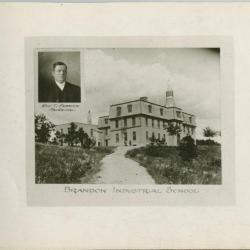 With heartiest Christmas greetings ... from the principal and staff of the Indian Industrial School, Brandon, Man.