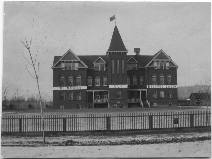 ["We Mourn Our Beloved Queen" : Coqualeetza Industrial Institute]