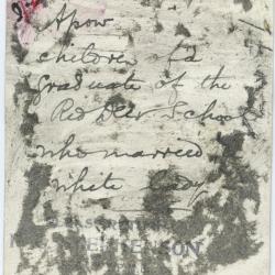 Winnie and Ralph Apow : children of a graduate of the Red Deer School who married a white lady