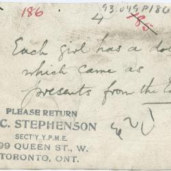 [Young pupils of the Red Deer Institute : each girl has a doll which came as presents from the east]