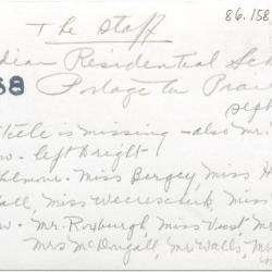 The staff, Indian Residential School, Portage la Prairie, September 1950