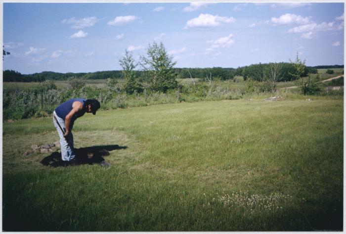 Ron Keewatin -preparing sacred fire pit