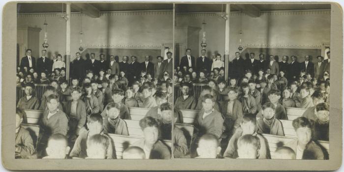 [Students and teachers, Mount Elgin Industrial School, Muncey]