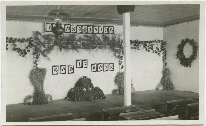 [Thanksgiving celebration decorations, Red Deer Institute]