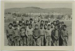 [Indian boys and teachers, Morley Residential School]