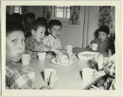 [Students of the Morley Indian Residential School]