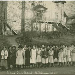 [Miss E. Black with her charges, Indian Girls' School, Port Simpson, B.C.]