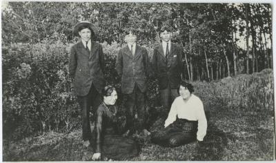 [Five students, Red Deer Industrial Institute]