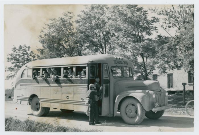 [School bus at Mt. Elgin Indian Day School]