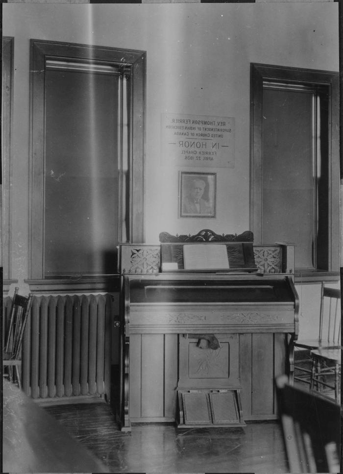 [Girls on a swing, Edmonton Indian Residential School]