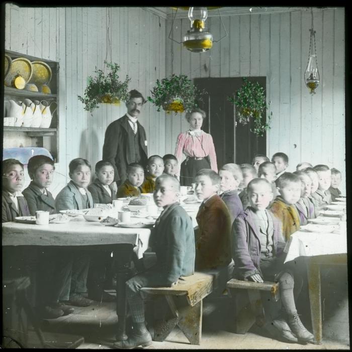 [Brandon boys in the dining room, Brandon Industrial Institute]