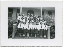 [Mrs. Lachlan McLean with C.G.I.T. group at File Hills Residential School, Sask.]