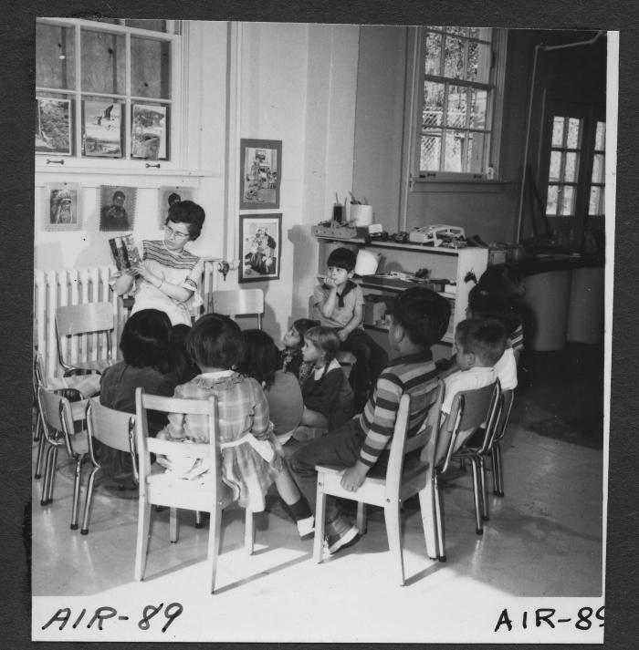 Alberni Indian Residence Alberni, B. C. Kindergarten at residence.