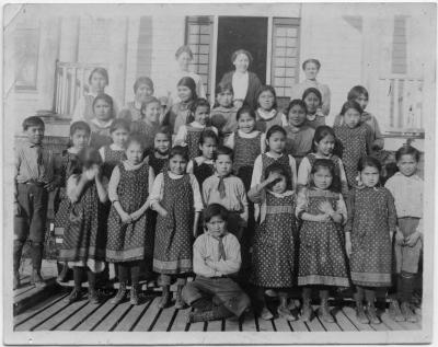 Children and staff of E.L.M. Home, Kitimaat