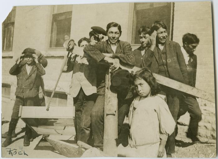 Children at the Brandon Indian School