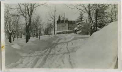 Brandon Institute in winter (side view)