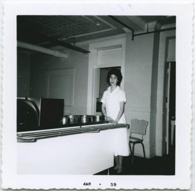 Asst. [Assistant] Indian Girl Cook, Portage Residential 1959