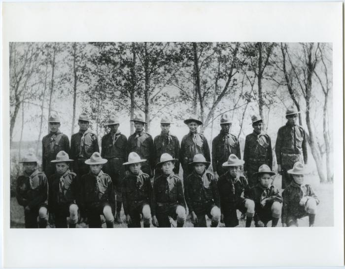 Indian Boy Scouts, File Hills Residential School, Sask.