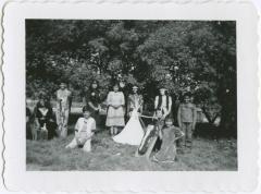 Indian children in theatrical costumes : we were invited to take the program to some towns, but someone with higher authority than the staff said "no more"