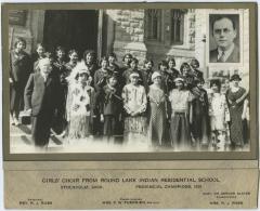 Girls'choir from Round Lake Indian Residential School : Provincial Champions, 1935