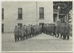 Indian boys at the Mount Elgin Indian Industrial Institute, Muncey