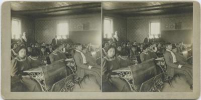 Class at the Mount Elgin Indian Industrial Institute, Muncey